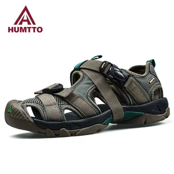 Походная обувь HUMTTO, Летние кроссовки для мужчин, сандалии, Дышащие уличные водные пляжные сандалии, Мужская Спортивная обувь для кемпинга Aqua
