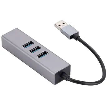 Мини-USB-концентратор Расширения Gigabit Ethernet USB 3.0 Концентратор-Разветвитель Прочный USB-концентратор Ультратонкий портативный концентратор для передачи данных Применимо для ноутбука
