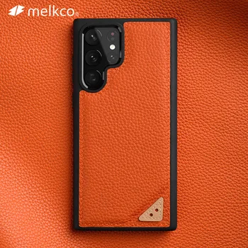 Melkco Премиум Чехол Из натуральной Кожи Для Samsung Galaxy S22 Ultra Plus + 5G Чехлы роскошные Модные Коровьи Деловые Чехлы Для Телефона