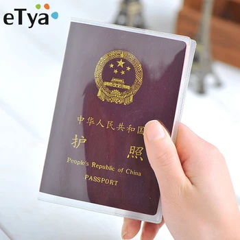 ETya Travel, Водонепроницаемая Грязезащитная обложка для паспорта, кошелек, Прозрачные держатели для удостоверений личности из ПВХ, Бизнес-держатель для кредитных карт, чехол