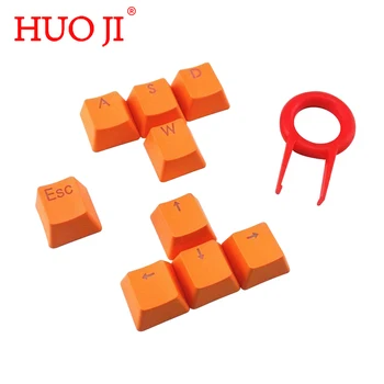 HUO JI Игровые PBT-колпачки для механической клавиатуры с двойным впрыском Набор колпачков для ключей со съемником для замены Своими руками